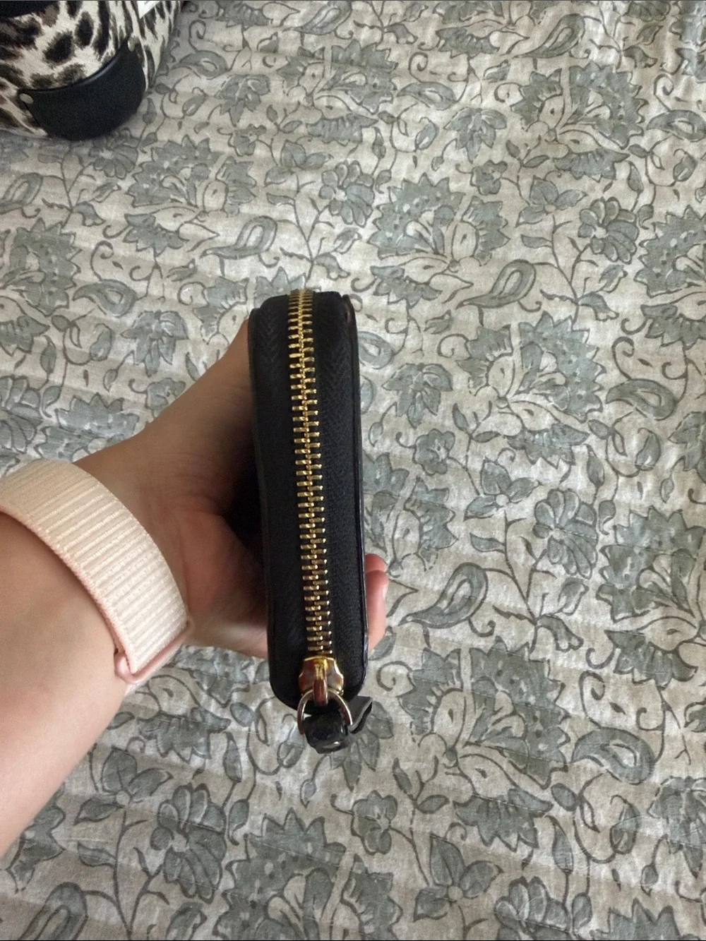 kate spade Black Saffiano Zip Wristlet Clutch
